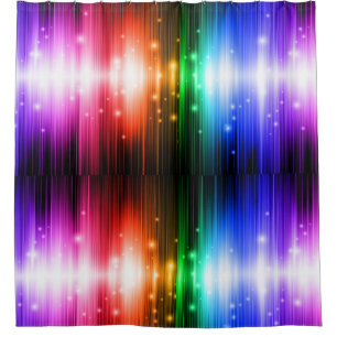 chakra, regenboogkleuren, fonkeling, schittert, douchegordijn