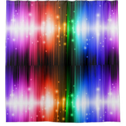 chakra,regenboogkleuren,sparkle,glitter,bokeh,faux douchegordijn