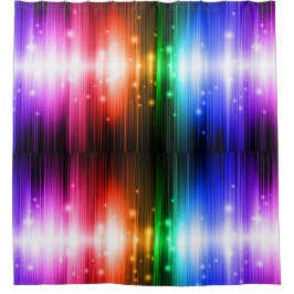chakra,regenboogkleuren,sparkle,glitter,bokeh,faux douchegordijn
