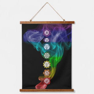 Chakra regenboogrook Bold Black Hangend Wandkleed