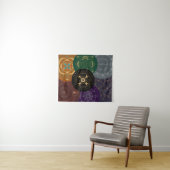 Chakra Shadow Mandala Collage Multi-Color Tapestry Wandkleed (In Situ (horizontaal))