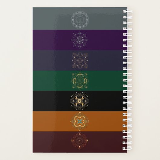Chakra Shadow Mandala Lines Planner (Achterkant)
