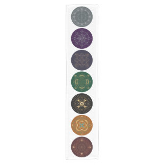 Chakra Shadow Mandala Multi-Color Table Runner Korte Tafelloper