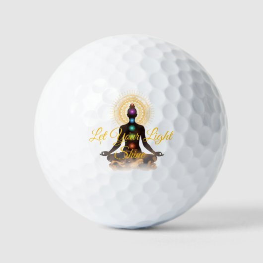 Chakra Silhouette Golfballen – Laat Je Licht Schij (Voorkant)
