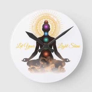 Chakra Silhouette Golfballen – Laat Je Licht Schij Ronde Klok