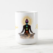 Chakra Silhouette – Let Your Light Shin Koffiemok (Center)