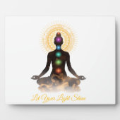 Chakra Silhouette Tabletop Plaque with Easel Fotoplaat (Voorkant)