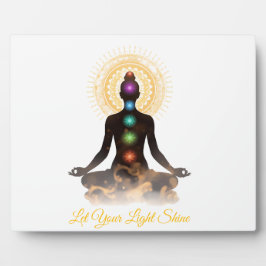 Chakra Silhouette Tabletop Plaque with Easel  Fotoplaat