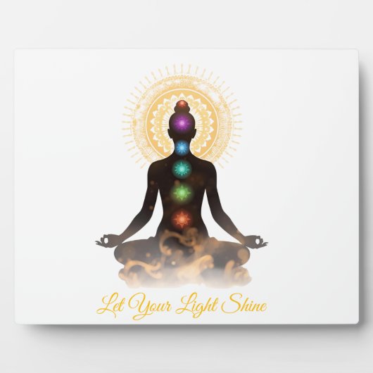 Chakra Silhouette Tabletop Plaque with Easel  Fotoplaat (Voorkant)