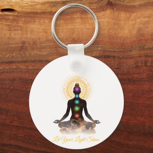 Chakra Silhouette Tabletop Plaque with Easel  Sleutelhanger (Voorkant)