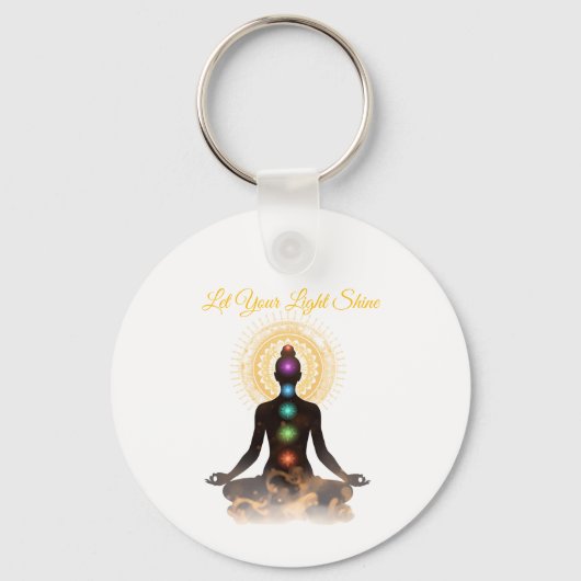 Chakra Silhouette Tabletop Plaque with Easel Sleutelhanger (Achterkant)