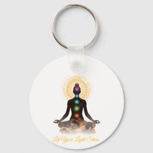 Chakra Silhouette Tafelblad Plaquette met Ezel Sleutelhanger