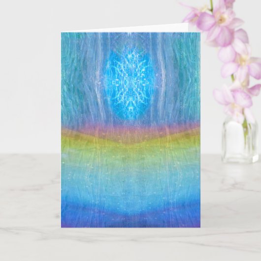 Chakra Simmer, Regenbooglicht, etherische meditati Kaart (Orchidee)