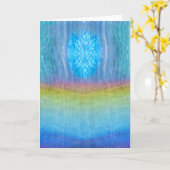 Chakra Simmer, Regenbooglicht, etherische meditati Kaart (Gele Bloem)