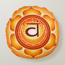 Chakra Svadhisthana Yoga Round Pillow
