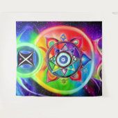 Chakra Symbol Tapestry Wandkleed (Voorkant (horizontaal))