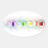 Chakra Symbols Sticker (Voorkant)