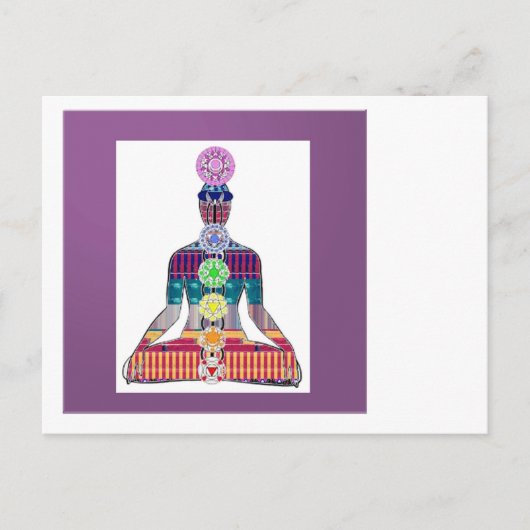 Chakra Systeem Yoga Meditatie Welzijn NVN656 Briefkaart (Voorkant)