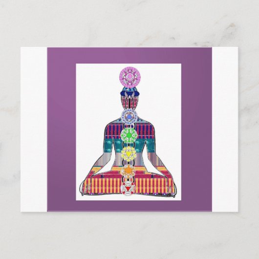 Chakra Systeem Yoga Meditatie Welzijn NVN656 Briefkaart (Voorkant)