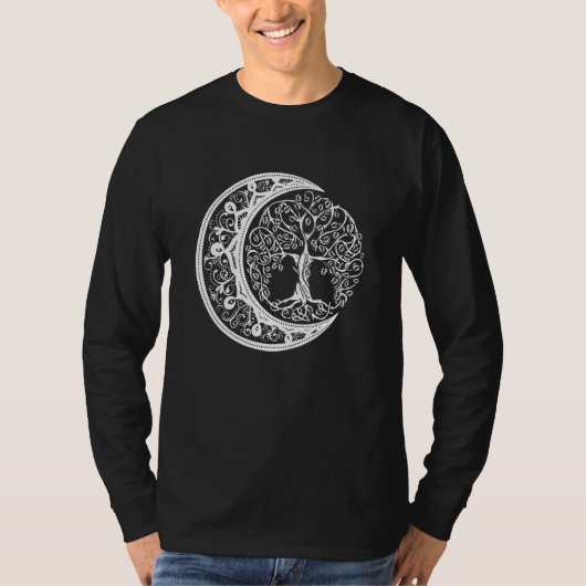 Chakra Tree of Life Mandala Zen Yoga om Symbol Bud T-shirt (Voorkant)