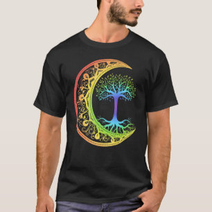 Chakra Tree of Life Mandala Zen Yoga om Symbol Bud T-shirt