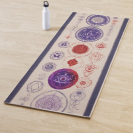 Chakra-uitlijningsdiagram yogamat – spirituele med