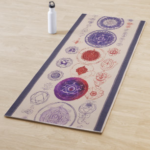 Chakra-uitlijningsdiagram yogamat – spirituele med
