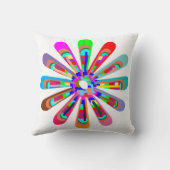 CHAKRA WHEEL Ronde Neon Sparkle Healing Decoration Kussen (Achterkant)