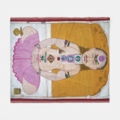 Chakra Yoga Illustratie voor Meditatie Fleece Deken (Voorkant (Horizontaal))