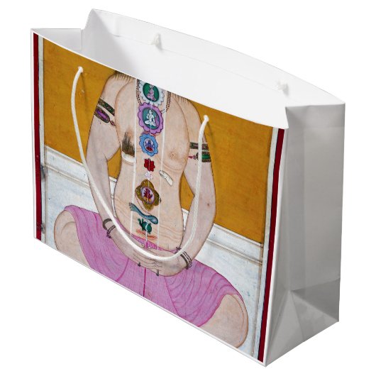 Chakra Yoga Illustratie voor Meditatie Groot Cadeauzakje (Achterkant Gekanteld)
