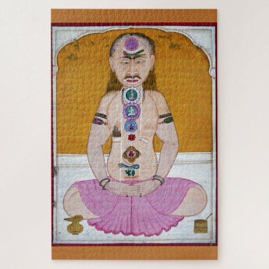 Chakra Yoga Illustratie voor Meditatie Legpuzzel (Verticaal)