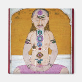 Chakra Yoga Illustratie voor Meditatie Magneet (Voorkant)