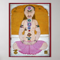 Chakra Yoga Illustratie voor Meditatie