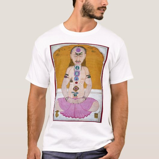 Chakra Yoga Illustratie voor Meditatie T-shirt (Voorkant)