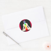Chakra Yoga Lotus Position Gifts Ronde Sticker (Envelop)