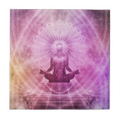 Chakra Yoga Meditation Ceramic Photo Tile Tegeltje (Voorkant)