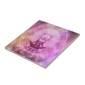 Chakra Yoga Meditation Ceramic Photo Tile Tegeltje (Zijkant)