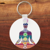 CHAKRA Yoga Meditation Spiritueel Healing NVN688 F Sleutelhanger (Voorkant)