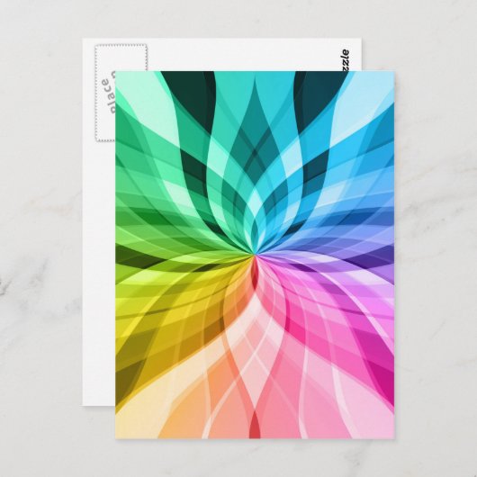 chakra zen kaleidoskop kleurrijk plezier briefkaart (Voorkant / Achterkant)