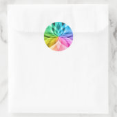 chakra zen kaleidoskop kleurrijk plezier ronde sticker (Tas)