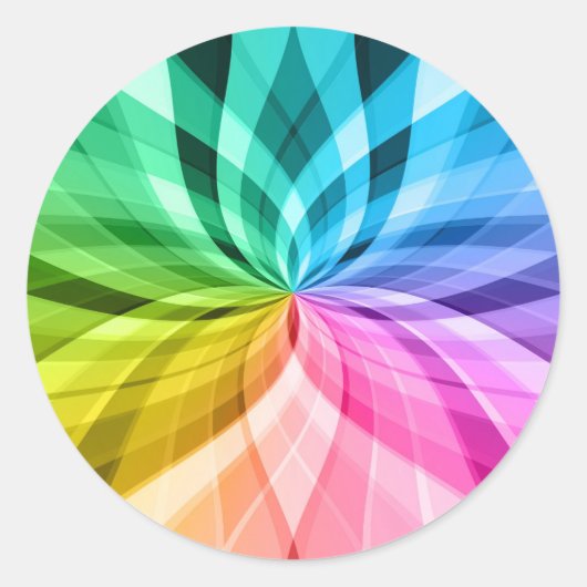 chakra zen kaleidoskop kleurrijk plezier ronde sticker (Voorkant)
