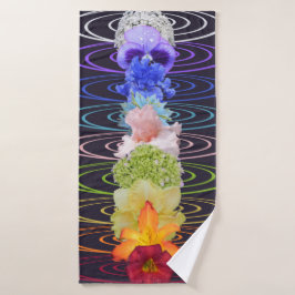 Chakra Zen Meditatie Kleur Bloemen Bad Handdoek