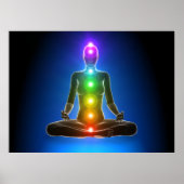 chakra , zeven chakras , energiesysteem , symbolen poster (Voorkant)