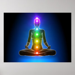 chakra , zeven chakras , energiesysteem , symbolen poster