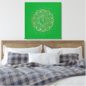 Chakras Anahata - Kouddoek Canvas Afdruk (Insitu (Slaapkamer))