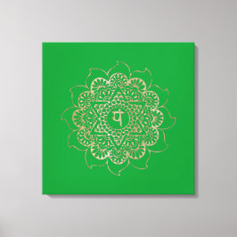Chakras Anahata - Kouddoek Canvas Afdruk