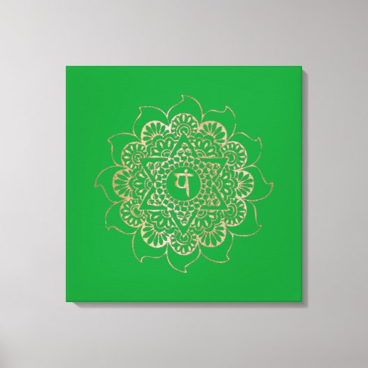 Chakras Anahata - Kouddoek Canvas Afdruk (Voorkant)