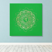 Chakras Anahata - Kouddoek Canvas Afdruk (Insitu (Houten vloer))