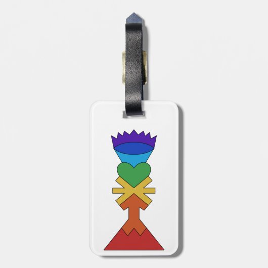 Chakras-Bagagelabel Bagagelabel (Achterkant verticaal)