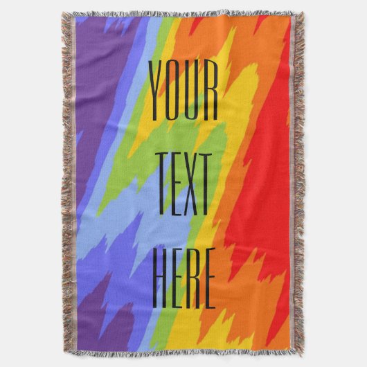 Chakras Colors VII + jouw tekst Deken (Voorkant Verticaal)